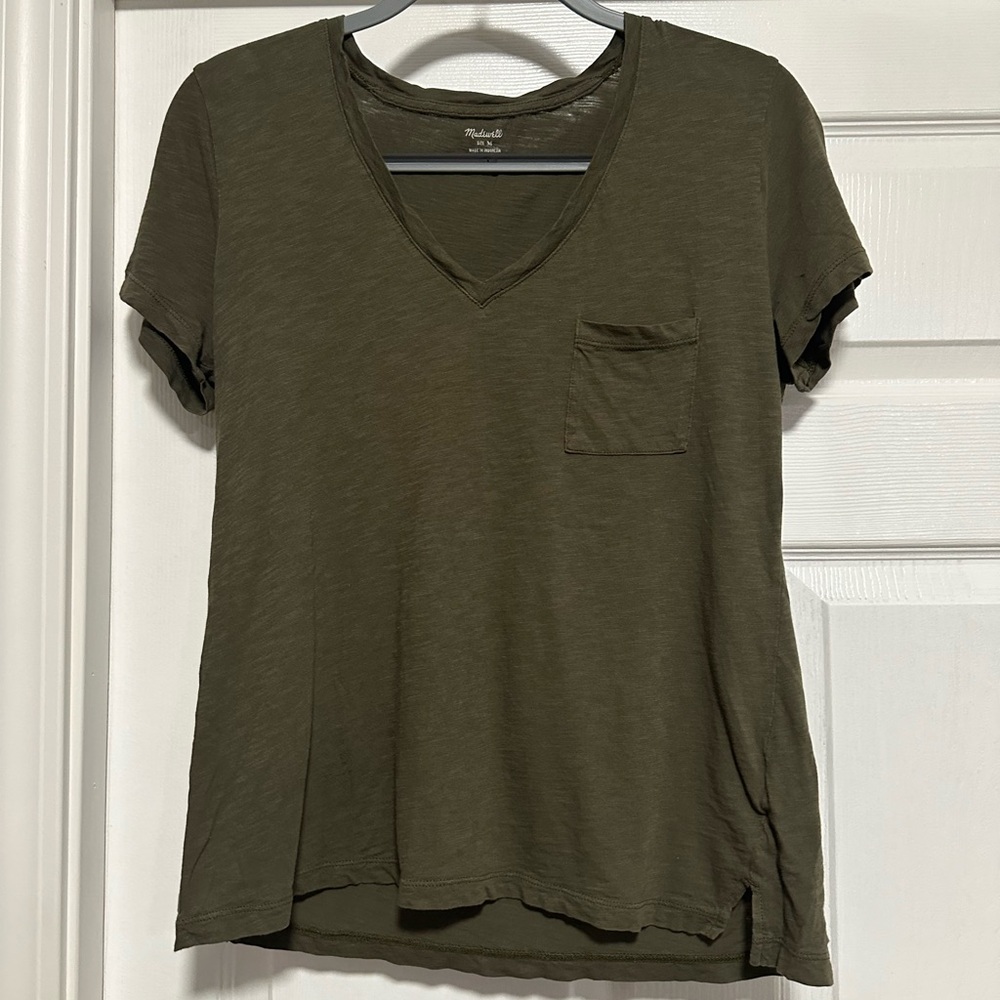 Madewell Green Short Sleeve T-Shirt Women's M